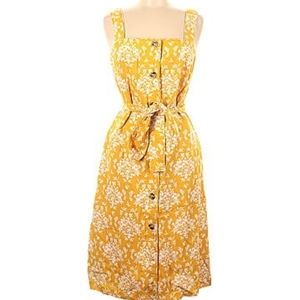 Ann Taylor Yellow Floral Dress